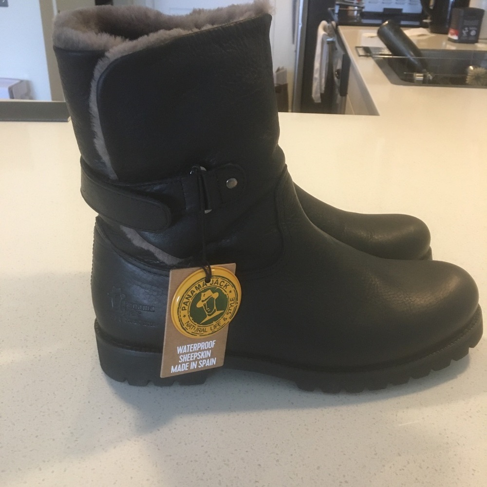 Panama Jack leather/Sherpa/sheepskin Boots